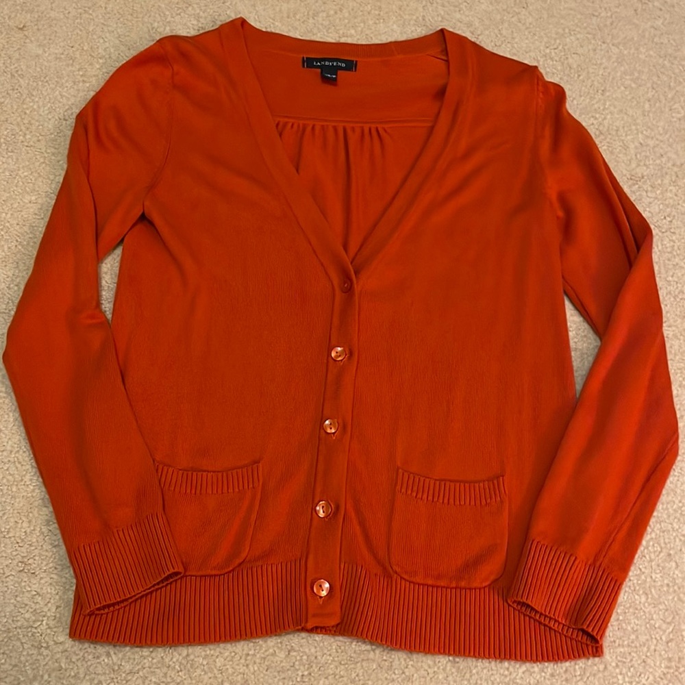 Lands’ End - Orange cardigan